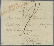 Br Preußen - Französische Armeepost: 1808, "No. 13. GRANDE ARMEE", Roter L2 Klar Auf Faltbriefhülle (in - [Voorlopers