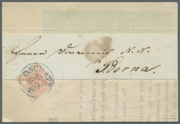 Br Sachsen - Marken Und Briefe: 1850, 3 Pfg. In Der Seltenen Orangeroten Nuance, PI. V, Type 7, Allseit - Saxe