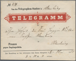 Br Sachsen - Besonderheiten: 1861, "TELEGRAMM"-Vordruckumschlag Mit Vermerk "Franco Gegen Empfangsschei - Saxony
