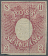 * Schleswig-Holstein - Marken Und Briefe: 1850, Doppel-Adler 2 Schillinge Rosarot, Ungebraucht Mit Vol - Other & Unclassified