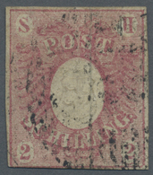 O Schleswig-Holstein - Marken Und Briefe: 1850, 2 Sch. Rosa, Farbfrisches, Dreiseitig Vollrandig, Unte - Altri & Non Classificati