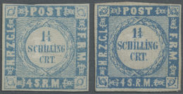 (*) Schleswig-Holstein - Marken Und Briefe: 1864, 1¼ Schillinge Grauultramarin Mit Weit Gewelltem Hinter - Altri & Non Classificati