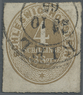 O Schleswig-Holstein - Marken Und Briefe: 1865, 4 Schilling Braunocker Mit Inschrift SCHLESWIG-HOLSTEI - Other & Unclassified