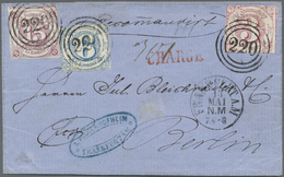 Br Thurn & Taxis - Marken Und Briefe: 1859, 15 Kr. Zusammen Mit 1862, 3 Kr. Kamin Und 6 Kr. Blau Alle M - Other & Unclassified