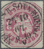 O Thurn & Taxis - Nachverwendete Stempel: "NEUHAUS B. SONNEBERG 27/10 67" FRÜHESTER BEKANNTER STEMPEL - Autres & Non Classés