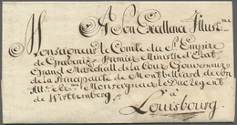 Br Württemberg - Vorphilatelie: 1730, Nussdorf, Wunderschöner Adelsbrief Mit 7-zeiliger Anschrift Nach - Préphilatélie