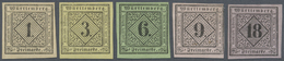 (*) Württemberg - Marken Und Briefe: 1851, 1 Kr. Bis 18 Kr. Ungebraucht Kompletter Satz Der Amtlichen Ne - Other & Unclassified