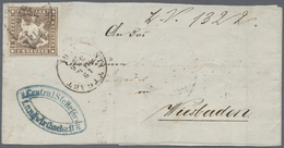 Br Württemberg - Marken Und Briefe: 1861, Freimarke 1 Kr Braun, Breitrandiges Stück Auf Zeitungsschleif - Other & Unclassified