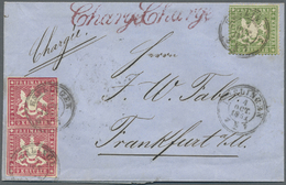 Br Württemberg - Marken Und Briefe: 1859/1861, 2 Dekorative Und Seltene Belege, Der Erste Mit Zwei 9 Kr - Altri & Non Classificati