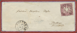 Br Württemberg - Marken Und Briefe: 1863, Wappenzeichnung 3 Kr. In Farbe Lilarot Auf Portorichtigem Bri - Altri & Non Classificati