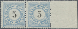 **/ Württemberg - Marken Und Briefe: 1881, Freimarken 5 Marke Grünlichblau/schwarz Im Postfrischen Rand- - Andere & Zonder Classificatie