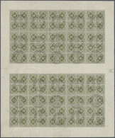 O Württemberg - Marken Und Briefe: 1921, 60 Pfg. Dienstmarke Im Komplettem Doppel-Bogen Mit 10 Zwische - Andere & Zonder Classificatie