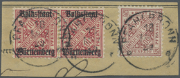 Brfst Württemberg - Marken Und Briefe: 1890, 50 Pfg. Dienstmarke "Amtlicher Verkehr" Lebhaftbraunrot Mit B - Autres & Non Classés