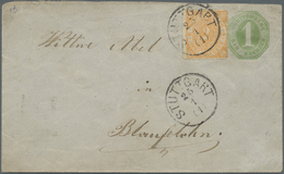 GA Württemberg - Ganzsachen: 1874, GA-Umschlag 1 Kr. Mit Klappenstempel Wappen (leichte Altersspuren) U - Other & Unclassified