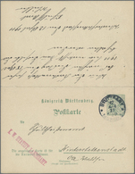 GA Württemberg - Ganzsachen: 1911. Doppelkarte 5+5 Pf Grün "Statistisches Landesamt", Ohne Dienststempe - Other & Unclassified