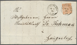 Br Norddeutscher Bund - Marken Und Briefe: 1870, 2 Kreuzer Orange, Einzelfrankatur Mit K1 HAIGERLOCH, 1 - Other & Unclassified