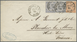 Br Norddeutscher Bund - Marken Und Briefe: 1870, Umschlag Ab HAMBURG I.A. 13.10.70 Nach Plancher-les-Mi - Altri & Non Classificati