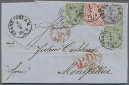 Br Norddeutscher Bund - Marken Und Briefe: 1868: Dreifarbfrankatur Nach Frankreich Mit 2 X 1 Kr. Grün, - Other & Unclassified