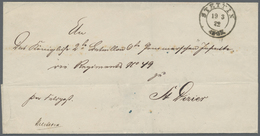 Br Norddeutscher Bund - Marken Und Briefe: 1872, "K.PR:FELD-POST-RELAIS No. 48." Rücks. Auf Faltbrief A - Autres & Non Classés