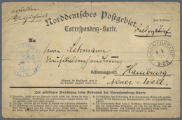 Br Norddeutscher Bund - Stempel: 1871, "FRIEDRICHSTADT" K2 Und Blaues Dienstsiegel Vom Kanonenboot "BLI - Altri & Non Classificati