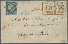 Br Elsass-Lothringen - Marken Und Briefe: 1870, Bordeaux-Ausgabe 20 C In Seltener Type I (!) Auf Couver - Andere & Zonder Classificatie