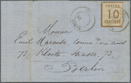 Br Elsass-Lothringen - Marken Und Briefe: 1870, Faltbrief Mit 10 Cent Besetzungsausgabe Aus NANCY 28.11 - Other & Unclassified