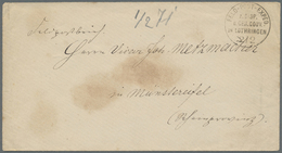 Br Elsass-Lothringen - Marken Und Briefe: 1871, 2. 2., "Feld-Post-Exped. Z. Disp. D. Gen. Gouv. In Loth - Altri & Non Classificati