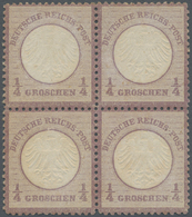 **/* Deutsches Reich - Brustschild: 1872, 1/4 Groschen Grauviolett Kleiner Schild Als Ungebrauchter 4-er - Unused Stamps