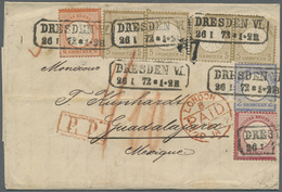 Br Deutsches Reich - Brustschild: 1872 Destination MEXIKO: Geschäftsbrief Von Dresden Nach Guadalajara, - Ongebruikt