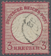 O Deutsches Reich - Brustschild: 1872, 3 Kreuzer Karmin Kleiner Schild Mit Ovalem Baden Postablagestem - Neufs