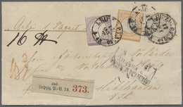 Br Deutsches Reich - Brustschild: 1872: 10 Gr. Hellgraubraun, In Mischfrankatur Mit ¼ Gr. Graupurpur Un - Unused Stamps