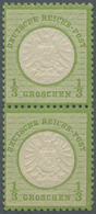 ** Deutsches Reich - Brustschild: 1872, Freimarke Großer Schild 1/3 Gr. Grün, Postfrisches Luxuspaar (M - Unused Stamps