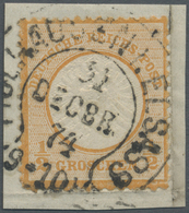 O Deutsches Reich - Brustschild: ½ Gr. Orange, Normal Gezähntes Prachtstück Mit Zentrischem Hufeisen – - Neufs