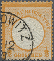 O Deutsches Reich - Brustschild: 1872, 1/2 Groschen Orange Großer Schild Mit 2 Mm Versetzter DOPPELPRÄ - Nuovi