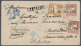 GA Deutsches Reich - Brustschild: 1872: ½ Gr. Orange Und 1 Gr. Karmin Als Zusatzfrankatur Auf Ganzsache - Unused Stamps