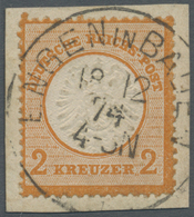 Brfst Deutsches Reich - Brustschild: 1872, Großer Brustschild 2 Kr. Orange, Auf Luxus-Briefstück, Glasklar - Nuovi