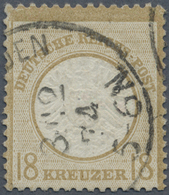 O Deutsches Reich - Brustschild: 1872, 18 Kr. Ockerbraun Großer Schild Mit Einkreisstempel Entwertet, - Nuovi