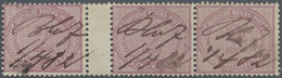 ~ Deutsches Reich - Pfennige: 1875, 2 Mk Lilapurpur, Farbfrischer, Waagerechter Dreierstreifen Mit Zwi - Storia Postale