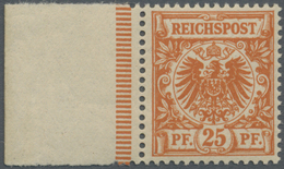 ** Deutsches Reich - Krone / Adler: 1889, Freimarke: Krone/ Adler 25 Pf Dunkelorange, Ungefaltetes Luxu - Unused Stamps