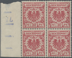 /* Deutsches Reich - Krone / Adler: 1890, Krone/Adler 10 Pf. Mittelkarminrot (UV Dunkelgelb) Im Ungebra - Unused Stamps