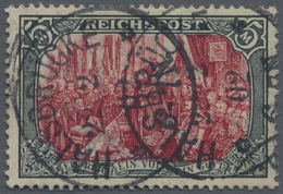 O Deutsches Reich - Germania: 1900, Freimarke 5,-M. REICHSPOST Grünschwarz/bräunlichkarmin, In Type II - Nuovi