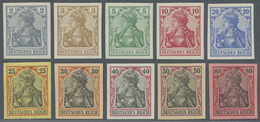 ** Deutsches Reich - Germania: 1902, Germania 2 Pfg. Bis 80 Pfg., UNGEZÄHNTER, Ungebrauchter Satz Mit K - Ongebruikt