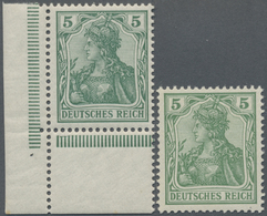 ** Deutsches Reich - Germania: 1902, Freimarke 5 Pfg. Germania Dunkelbläulichgrün, Postfrisches Luxusst - Ongebruikt