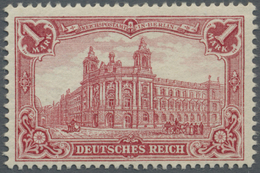 * Deutsches Reich - Germania: 1902, 1 Mk Karminrot Mit Zähnung B, Ungebrauchtes Prachtstück Mit Einem - Neufs