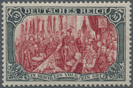 ** Deutsches Reich - Germania: 1902, 1 M. Grünschwarz/ Dkl´karmin, 26 : 17 Zähnungslöcher Ist Eine Orig - Ongebruikt