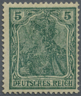 * Deutsches Reich - Germania: 1915, 5 Pfg. Germania Ungebraucht Mit Der Abart "Doppeldruck, 1 X Kopfst - Ongebruikt