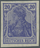 * Deutsches Reich - Germania: 1915/18: 20 Pfg. Kriegsdruck Dunkelviolettblau Ungezähnt, Ungebraucht In - Ongebruikt