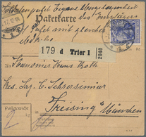 Br Deutsches Reich - Germania: 1917, Soldaten-Paketkarte Mit Einzelfrankatur 20 Pf. Dunkelviolettblau, - Neufs