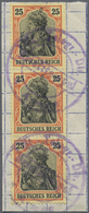 Brfst Deutsches Reich - Germania: 1915, 25 Pfg Germania Kriegsdruck Rotorange/schwarz (metallisch Glänzend - Ongebruikt