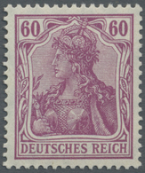 * Deutsches Reich - Germania: 1905, 60 Pf Freimarke Germania, Friedensdruck, Kaum Merkliche Haftspur. - Neufs